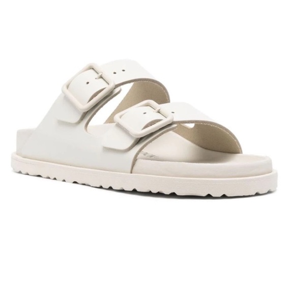 Birkenstock Shoes - Birkenstock 1774 Arizona Slides Sandals in White